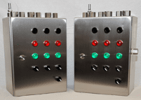 Gas, Oil and Chemical Market – PLC Based Pneumatic Control System Industrial control panel with indicator lights and push-button switches