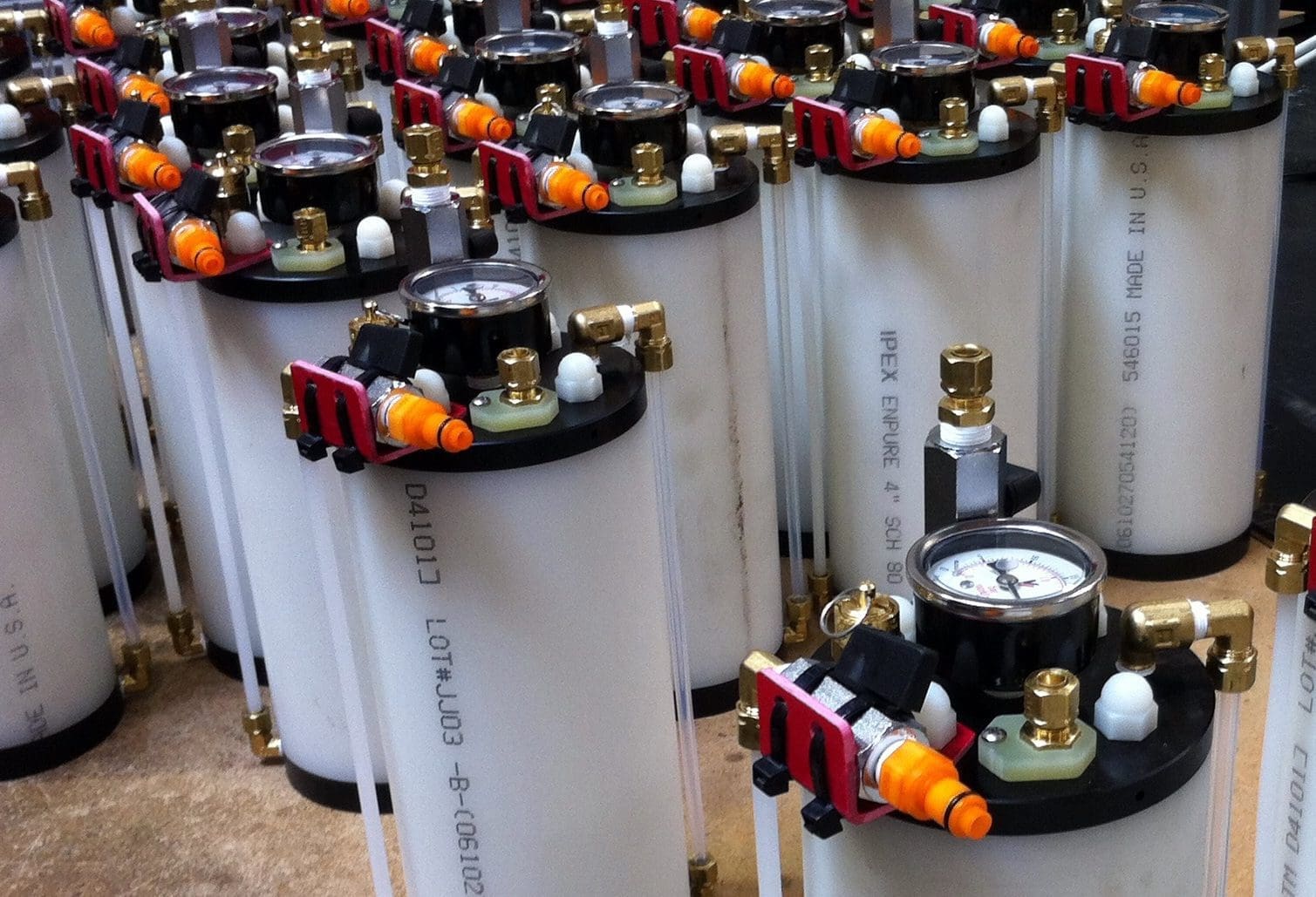 Tank Assemblies for Dispensing Tank assemblies with dispensing valves and pneumatic components